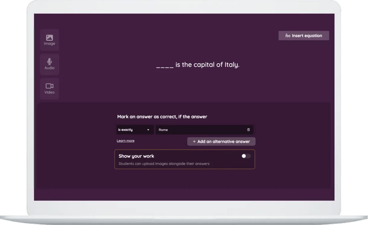 Create Fill in the Blanks Worksheets for Free on Quizizz